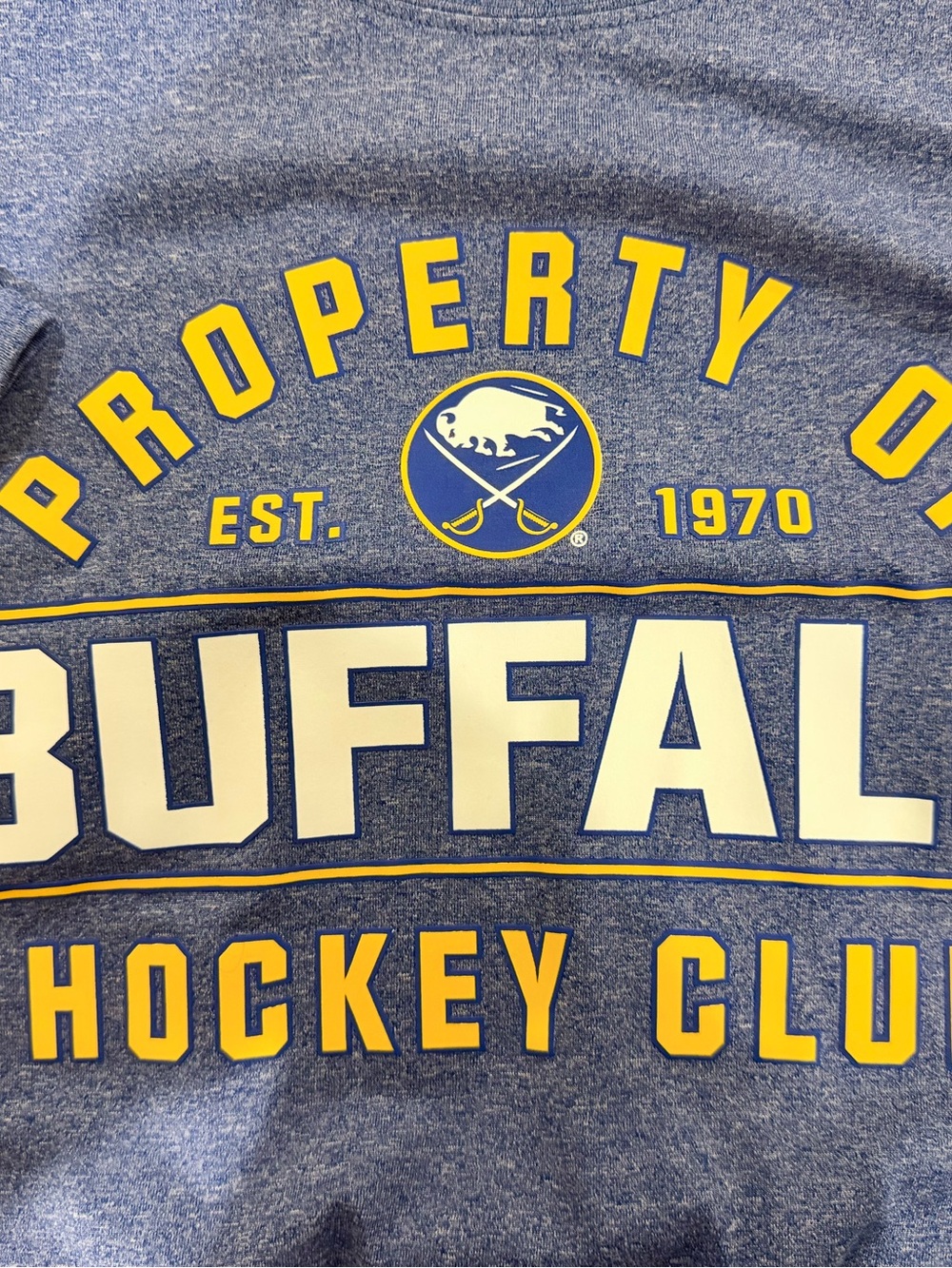 Men’s Fanatics Blue Buffalo Sabres Hockey Club Short Sleeve Tee XXL